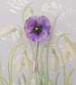 PURPLE POPPY PIN Memorial War Animals Remembrance Lapel Flower Pin HAND PAINTED - Image 4