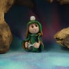 Tiny Princess Gnome 'Marina' with jewels OOAK Sculpt 