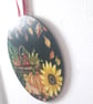 Autumn theme handpainted wooden decoration.   - Image 6