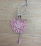 Embroidered Ballerina Ornament: Lacey Hanging Dancer Decoration - Image 9