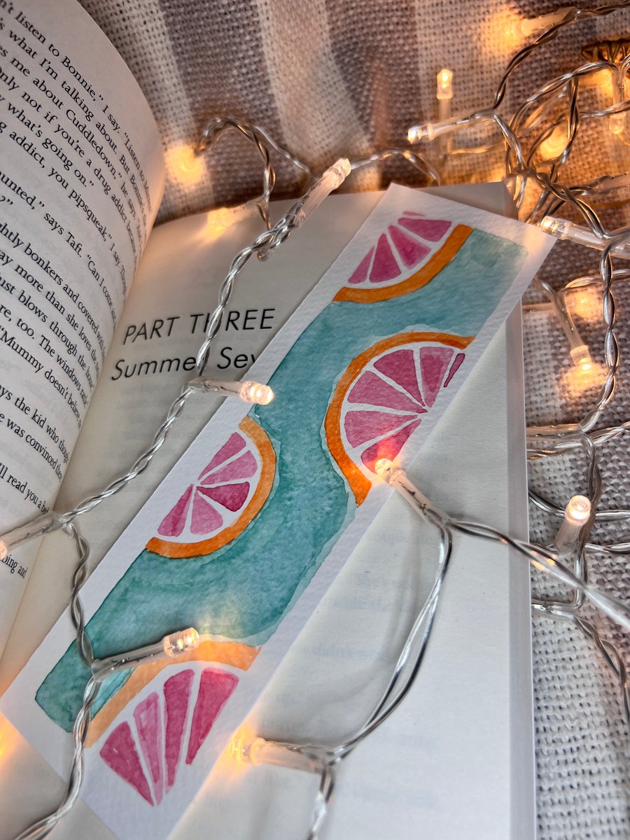 Citrus grapefruit bookmark 