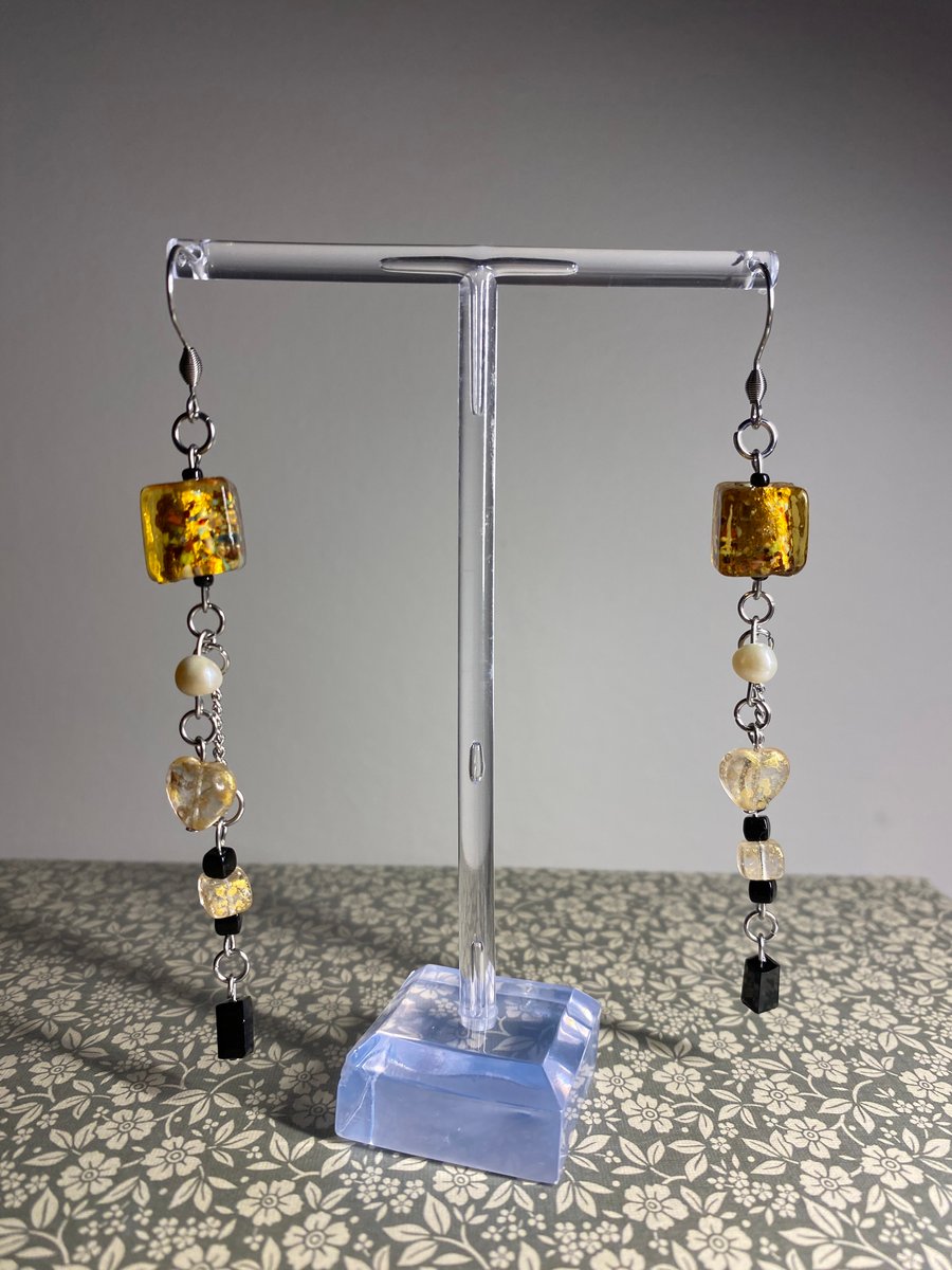 The Kiss Painting by Klimt Inspired Earrings