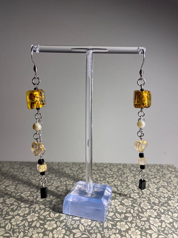The Kiss Painting by Klimt Inspired Earrings