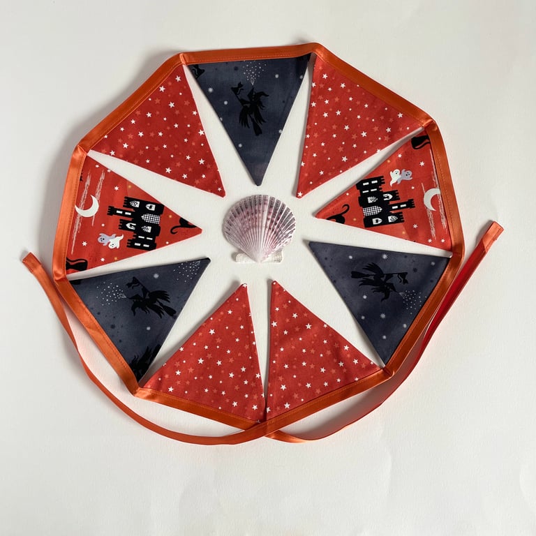 Castle Spooky Halloween Bunting - small, reversible 