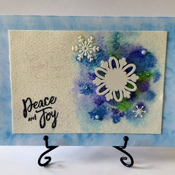 White Wood Snowflake Card