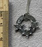 Silver circle with 3 stars, handmade in pure silver.  - Image 2