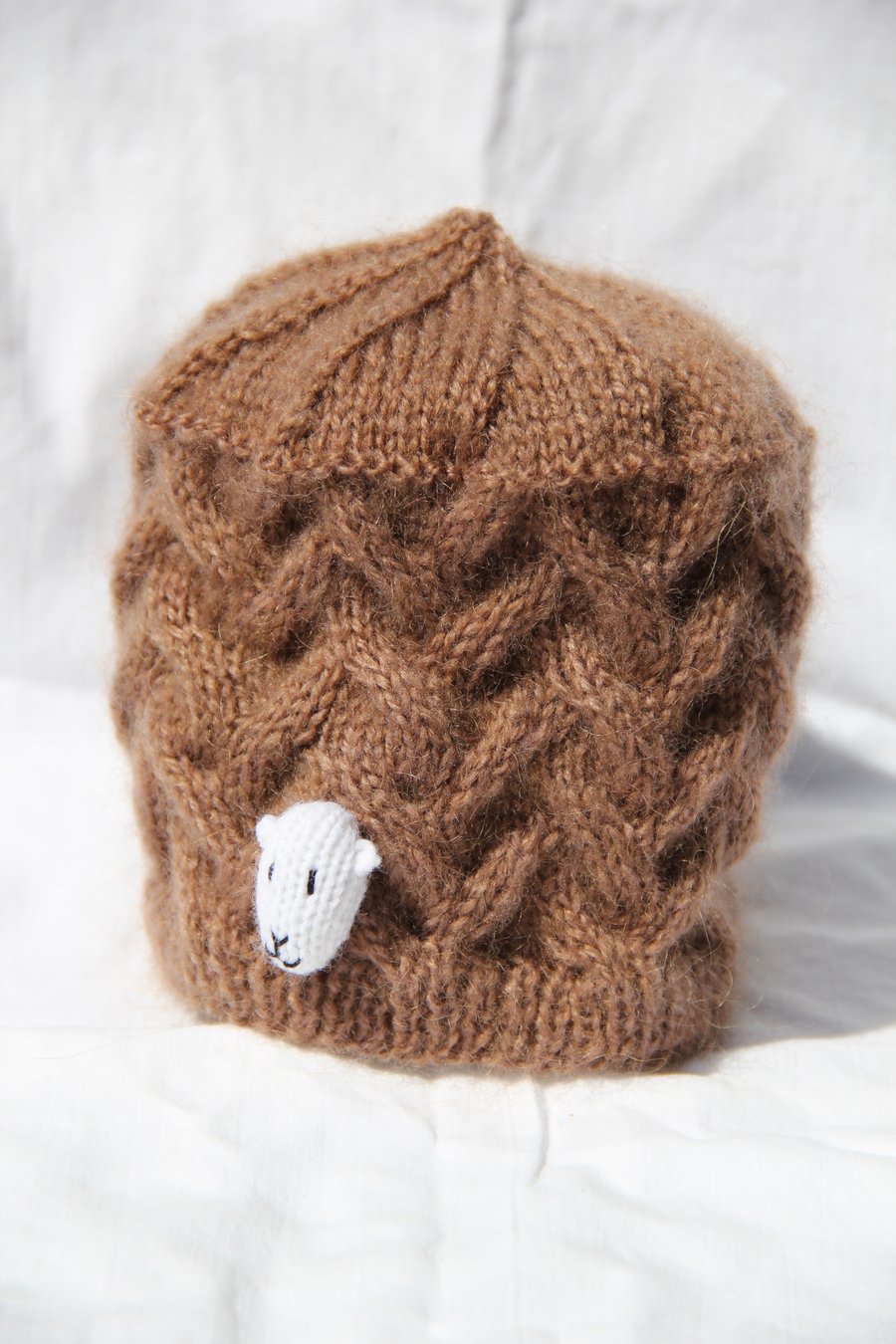 Hand Knitted Sheep Hat