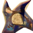 “To the moon and back” romantic pinwheel Victorian puzzle box 
