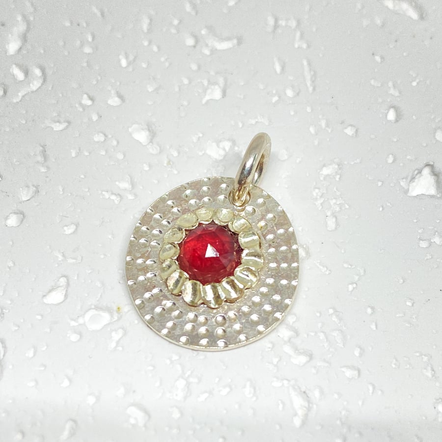 Tourmaline Silver Pendant Handmade 