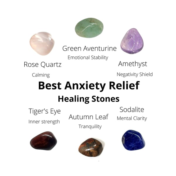 BEST ANXIETY RELIEF Crystals, Crystals for Anxiety, Stress Relief, Sleep, Calmin