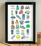 Triathlon Alphabet Art Print - Image 2