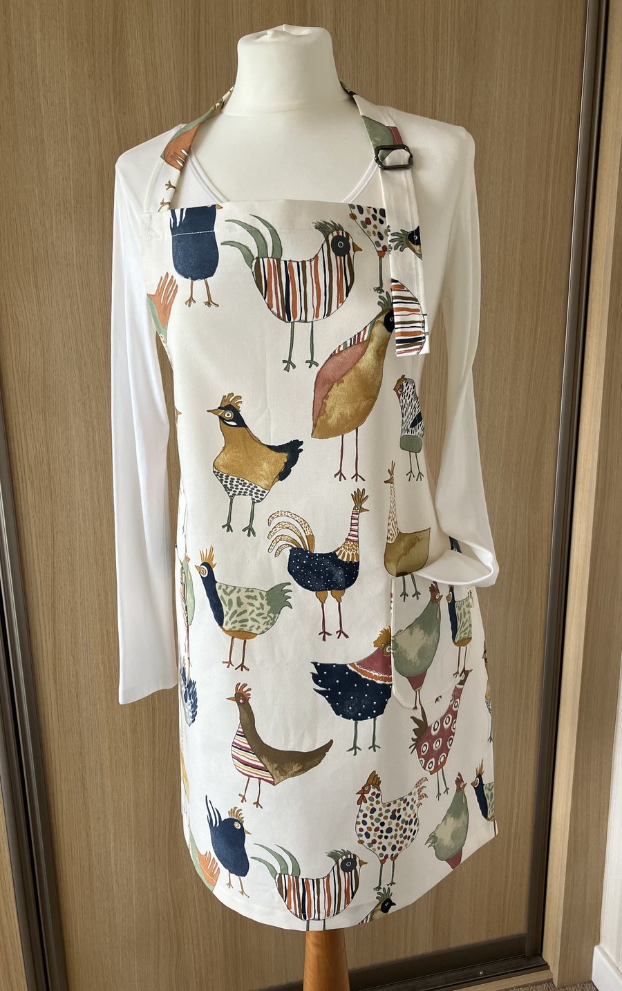 Harriet Hen Apron, Adjustable apron, Handmade in the UK