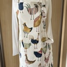 Harriet Hen Apron, Adjustable apron, Handmade in the UK