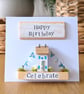 Happy Birthday Card With Removable Wooden Cottage Gift - Image 4