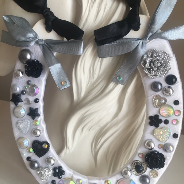 Large 15cm black ,white grey shoe