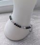Hematite and mother of pearl bracelet