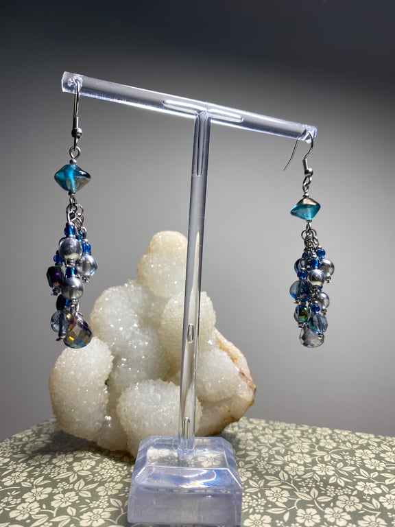 Abyss - Blue Spacey Earrings 