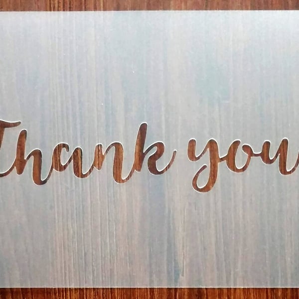 Thank you! A5 Stencil Reusable PP Sheet for Arts & Crafts, DIY