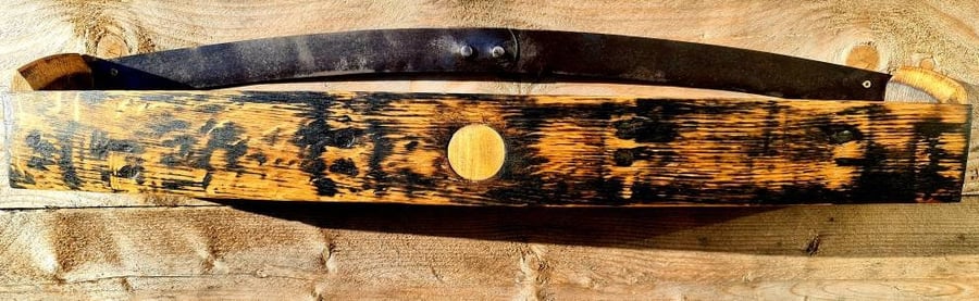 Oak Whisky Barrel Stave Shelf