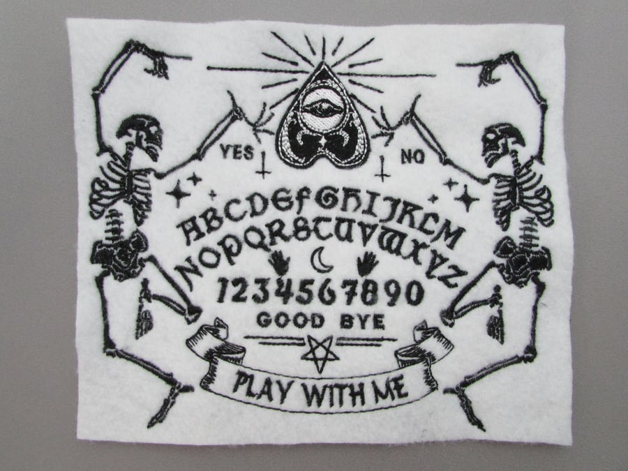 Ouija Embroidered Sew on Applique Patch