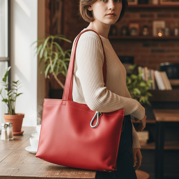 SoMoo Burnt Orange Tote Bag Medium 