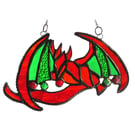  Fire Dragon Suncatcher Stained Glass Mythical