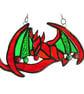  Fire Dragon Suncatcher Stained Glass Mythical