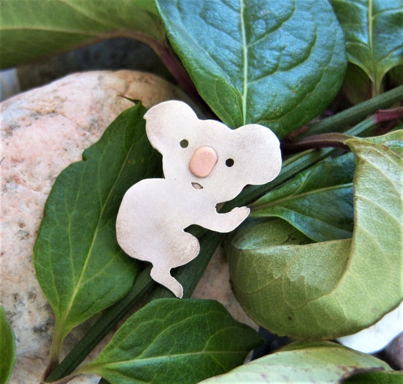 Koala bear brooch in sterling silver