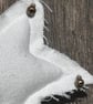 Starry night - Organic linen stars  with metal bells Christmas Tree decorations - Image 3
