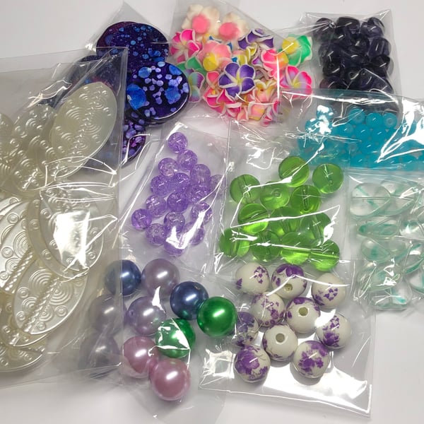 Ten mixed bead packs