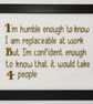 Colleague Gift – Humble Enough to Know I'm Replaceable – Handmade Cross Stitch - Image 3
