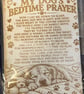 My Dog's Bedtime Prayer – Engraved Wooden Wall Plaque – Dog Lover Gift