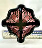 Handmade Plum Fused Glass Butterfly Handkerchief Candle Holder - Image 6