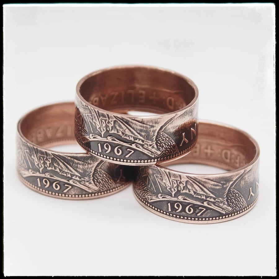 Coin Ring. Lucky Penny Ring