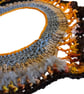 One of a Kind Autumnal Boho Crochet Collar in Reclaimed Yarns - Image 3