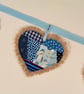 Seaside hessian hearts bunting  - Image 7