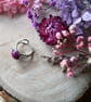 Pink Sparkly Hypoallergenic Adjustable Ring