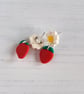 Strawberry and daisy stud dangle earrings - Image 4