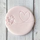 Bee Heart Icing Stamp, Icing Embosser, Stamp, Cookie Stamp, Icing Press IS0031-I