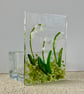 Fused glass tealight candle holder panel, lily of the valley - Image 2