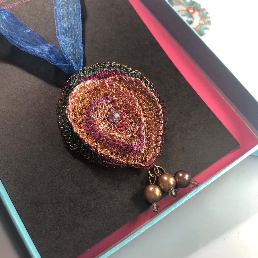 Sweetheart Pendant on organza ribbon