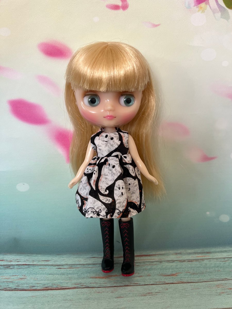 Halloween print dress for Middie Blythe Dolls - Folksy