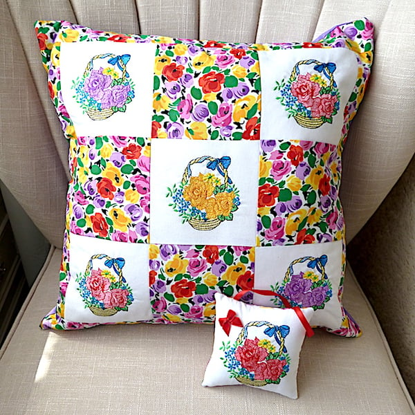 Floral Cushion with free gift
