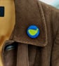 Ukraine Button Brooch, Support Ukraine, Little Bird of Hope Pin Badge - Image 5