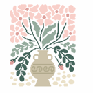 208 - Matisse Inspired Pink Flower Vase Cross Stitch Pattern (PDF Counted Chart)