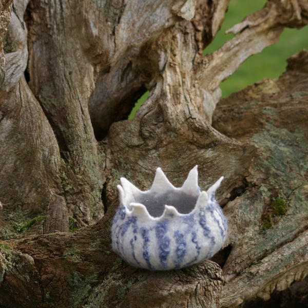 Hand-felted wool bowl