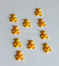 Mustard yellow teddy bear plastic buttons - Image 2