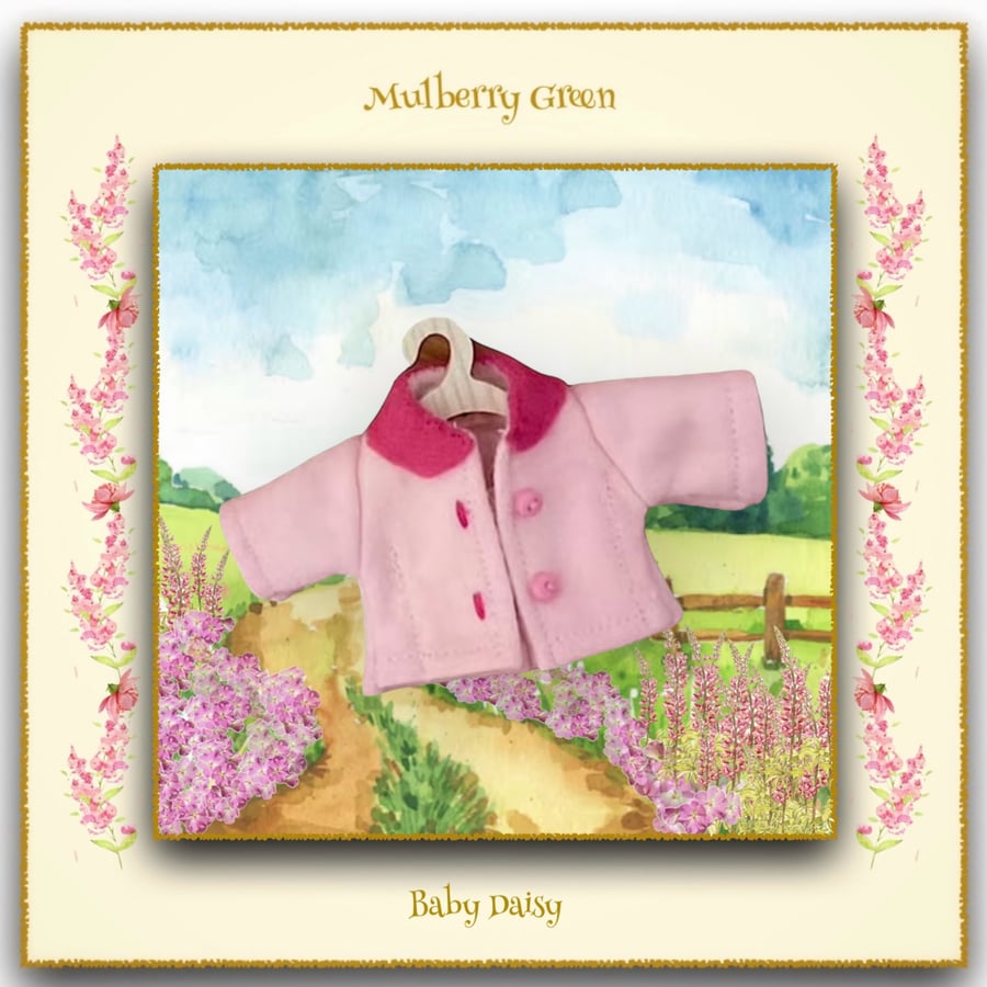 Pale Pink Coat to fit Baby Daisy 