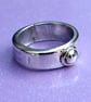 Silver Orb Ring - Classic  Fine Designer Sterling Silver Ring - Size T - Image 1