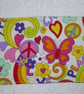 Flip Card Wallet. Love and Peace Print Fabric - Image 4